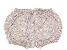 Wheat Nappy shorts ruffles powder flowers